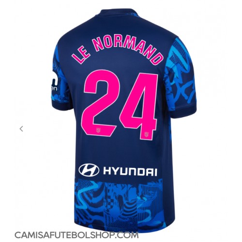 Camisa de time de futebol Atletico Madrid Robin Le Normand #24 Replicas 3º Equipamento 2024-25 Manga Curta